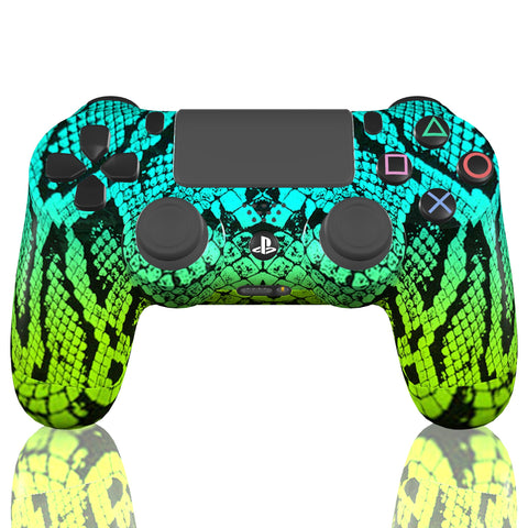 Custom Controller Sony Playstation 4 PS4 - Snakeskin Fade Ombre Teal Green Scales