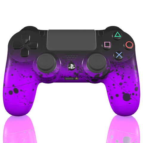Custom Controller Sony Playstation 4 PS4 - Midnight Madness Ombre Splatter Fade Black Purple Violet
