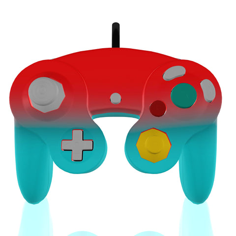 Custom Controller Nintendo Gamecube - Mercury Haze Ombre Fade Red Crimson Blue