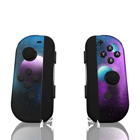 Custom Controller Nintendo Switch Joycons - Celestial Galaxy Space Planets Stars Color Buttons