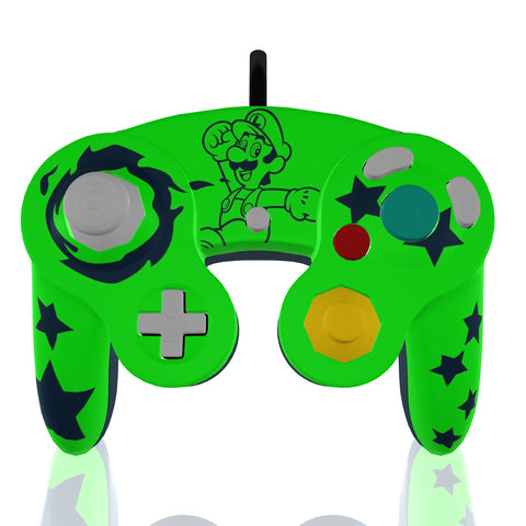 Custom Controller Nintendo Gamecube - Luigi SSBU Super Mario Bros Player 2 Super Smash Bros. Ultimate Melee Brawl