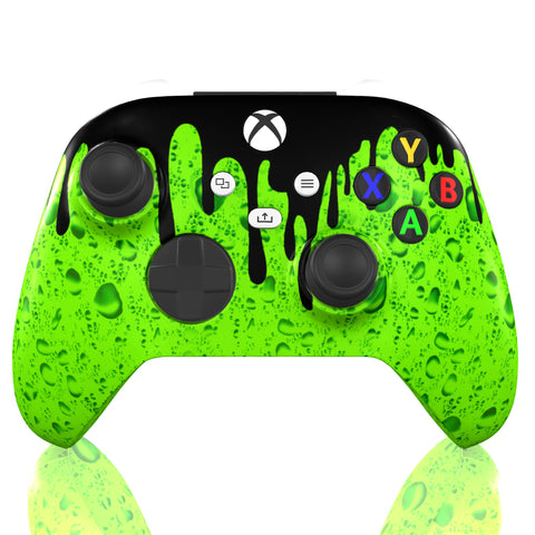 Custom Controller Microsoft Xbox Series X - Xbox One S - Toxic Demize Drip Green Black
