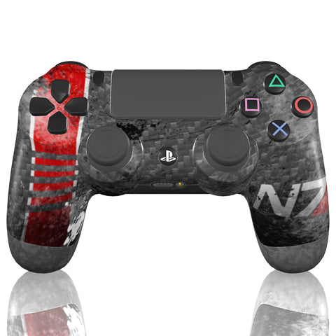 Custom Controller Sony Playstation 4 PS4 - N7 Carbon Mass Effect