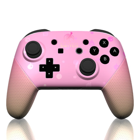 Custom Controller Nintendo Switch Pro - Utopia Getaway Animal Crossing Pink