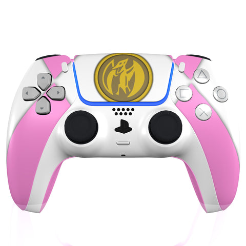 Custom Controller Sony Playstation 5 PS5 - Power Rangers Morphin time Pink