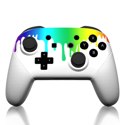 Custom Controller Nintendo Switch Pro - Liquid Spectrum Drip Rainbow