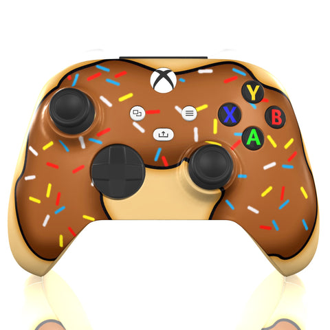 Custom Controller Microsoft Xbox Series X - Xbox One S - Glazed Fresh Chocolate Donut Sweet Sprinkles 