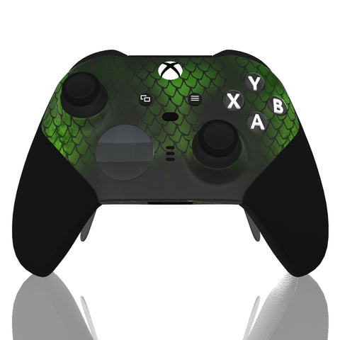 Custom Controller Microsoft Xbox One Series 2 Elite - Forest Dragon Green Scales Fantasy Medieval