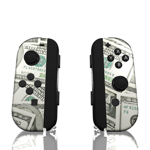 Custom Controller Nintendo Switch Joycons - Playa Dollar Bills Benjamin Franklin Cash