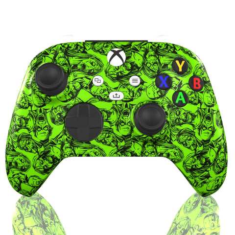 Custom Controller Microsoft Xbox Series X - Xbox One S - Green Zombies Undead The Living Dead Outbreak