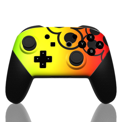 Custom Controller Nintendo Switch Pro - Rasta Bubbler Red Yellow Green Black