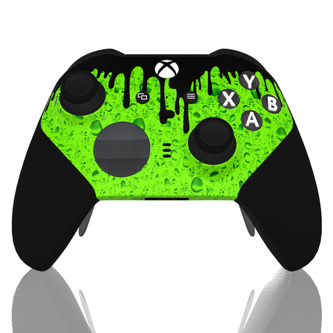 Custom Controller Microsoft Xbox One Series 2 Elite - Toxic Demize Drip Green Black
