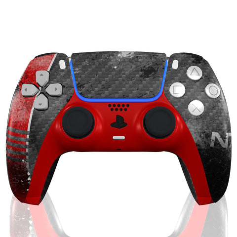 Custom Controller Sony Playstation 5 PS5 - N7 Carbon Mass Effect