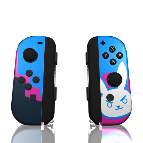 Custom Controller Nintendo Switch Joycons - D.VA Overwatch Nerf This Bunny FPS First Person Shooter