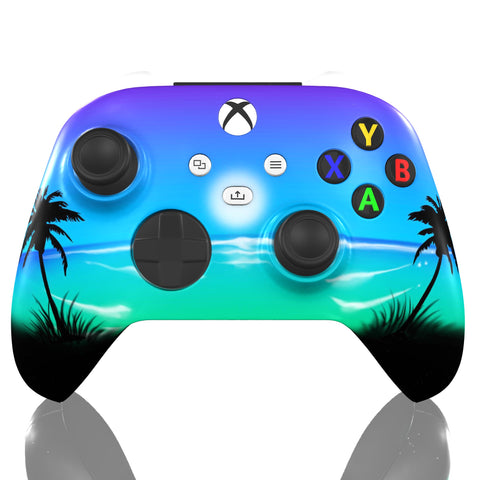 Custom Controller Microsoft Xbox Series X - Xbox One S - Moonlight Oasis Tropical Beach Ocean