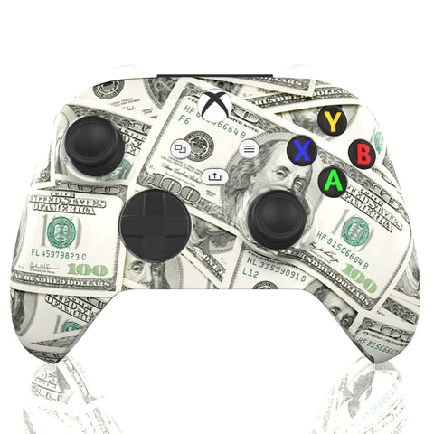 Custom Controller Microsoft Xbox Series X - Xbox One S - Playa Dollar Bills Benjamin Franklin Cash