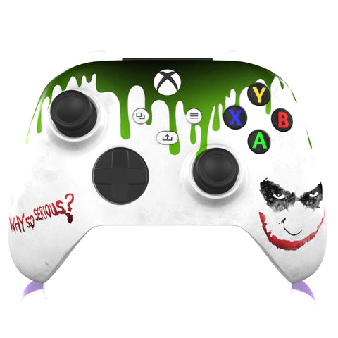 Custom Controller Microsoft Xbox Series X - Xbox One S - Why So Serious Joker Drip Bat Man
