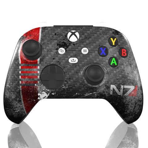 Custom Controller Microsoft Xbox Series X - Xbox One S - N7 Carbon Mass Effect