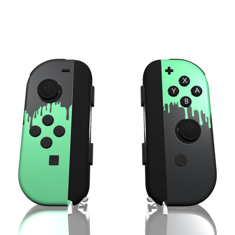 Custom Controller Nintendo Switch Joycons - Nightmare Mint Black Drip