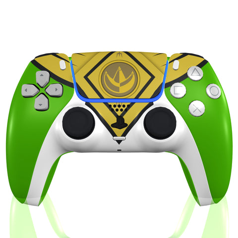 Custom Controller Sony Playstation 5 PS5 - Power Rangers Morphin Time Green