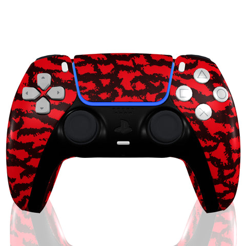 Custom Controller Sony Playstation 5 PS5 - Red Tiger Camo