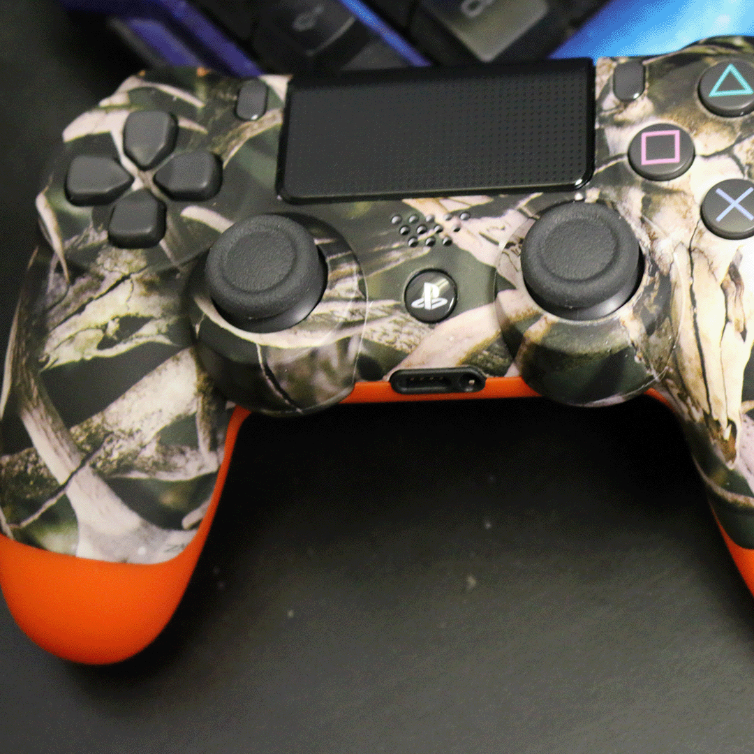 Custom Controller Sony Playstation 4 PS4 - Big Game Hunting Camo Hunter Orange