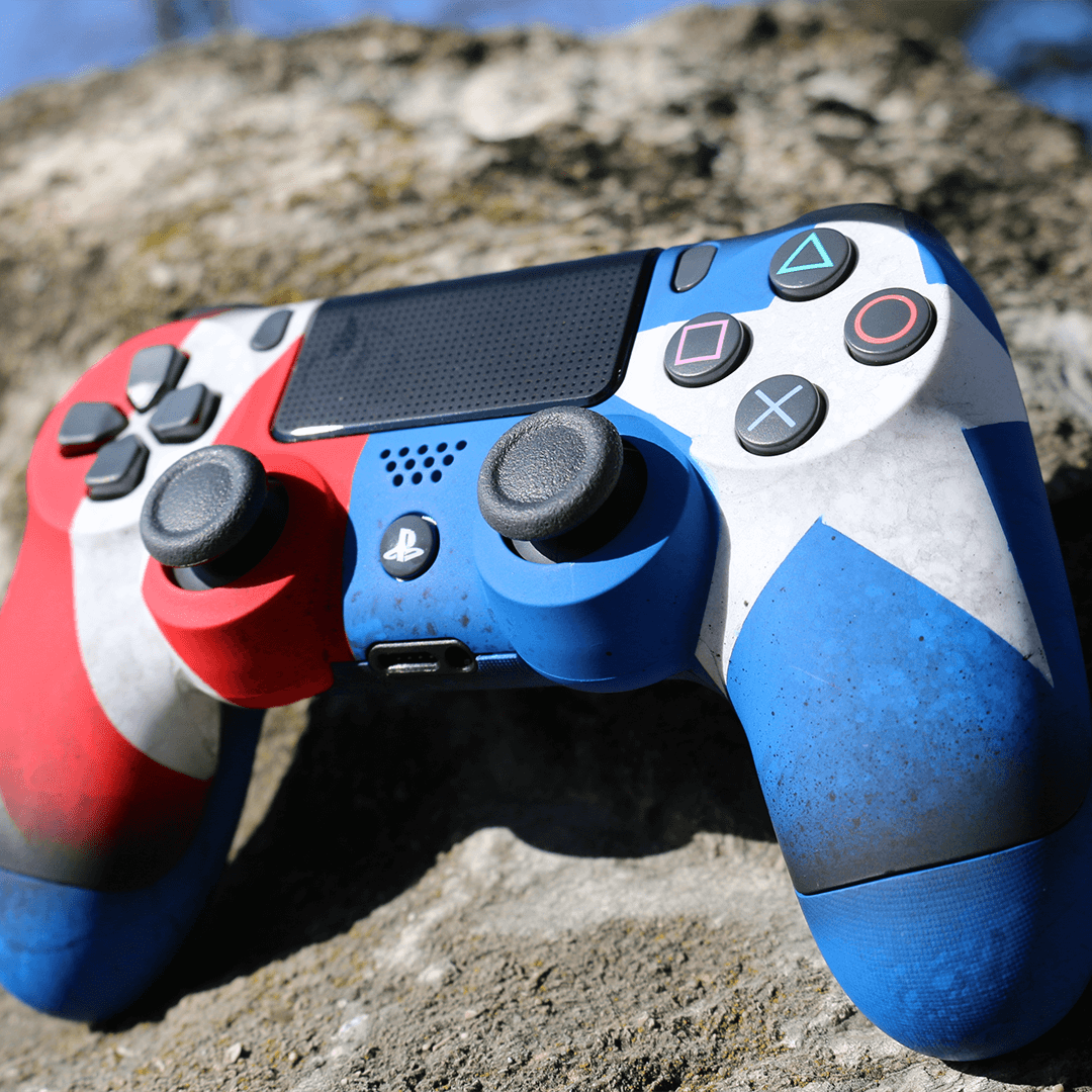 Custom Controller Sony Playstation 4 PS4 - American Soldier Captain Shield Superhero