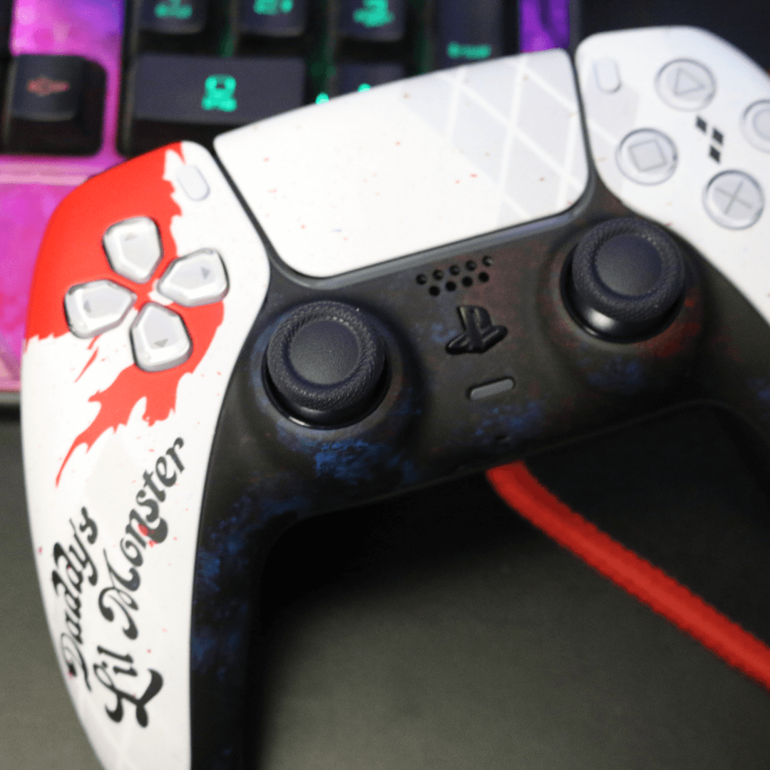 Custom Controller Sony Playstation 5 PS5 - Daddy's Lil Monster Harley Quinn