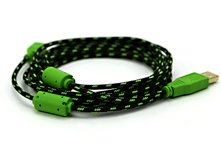 Green Braided 10ft Microsoft USB