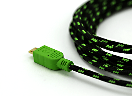 Green Braided 10ft Microsoft USB