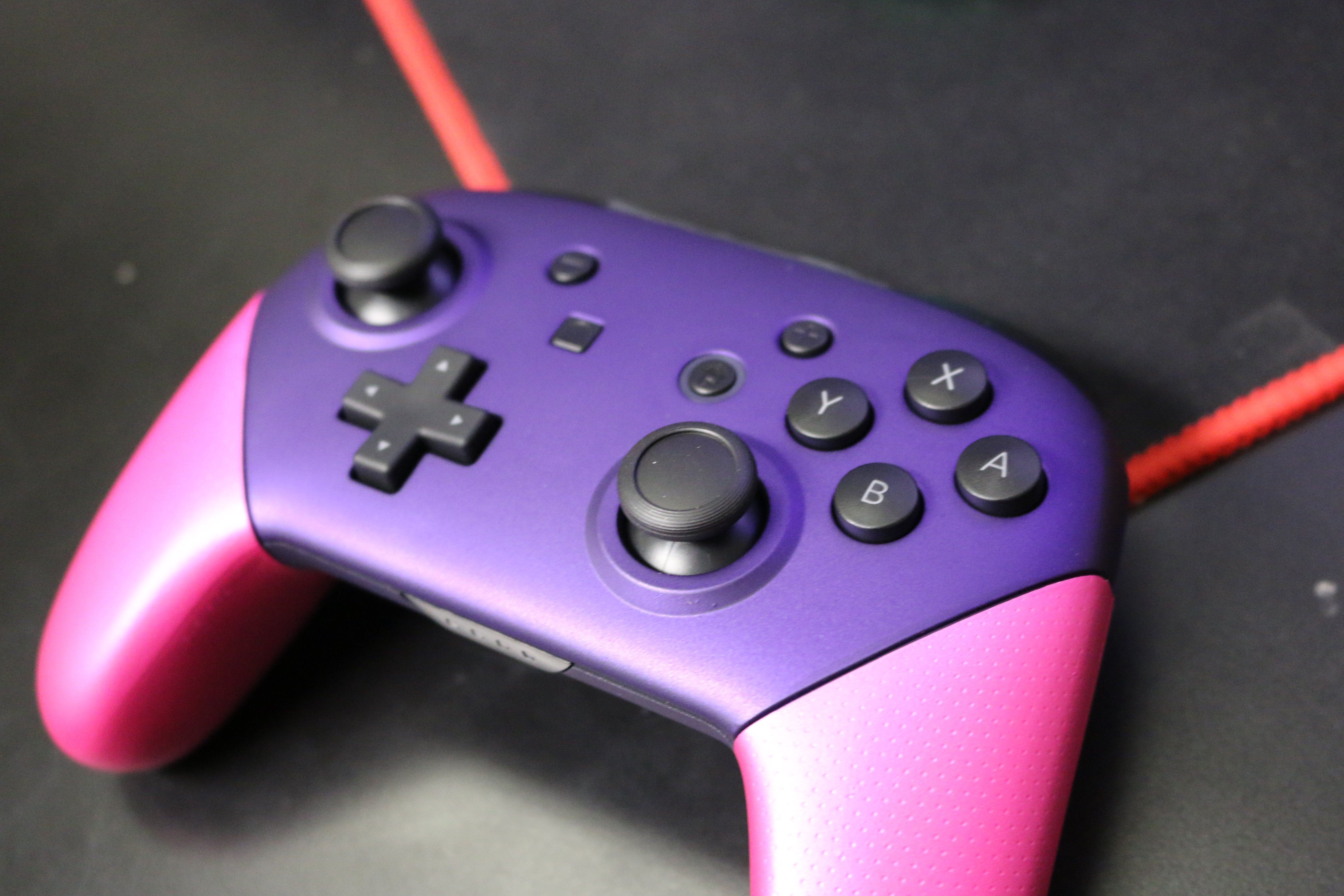 Custom Controller Nintendo Switch Pro - Purple Build Your Own Pink Grips