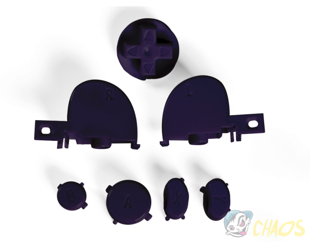 Custom Controller Nintendo Gamecube Single Color Button Pack Purple