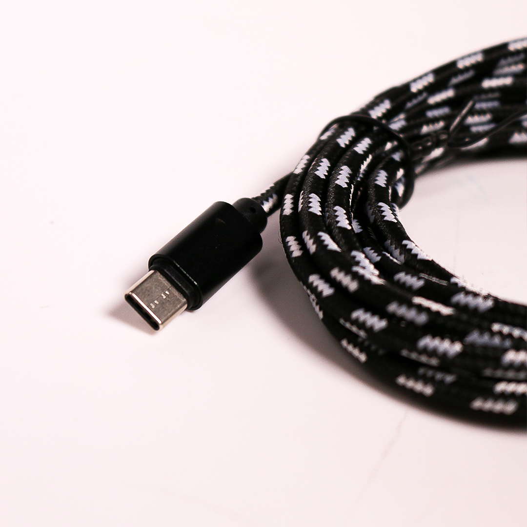 Black Braided 10ft Microsoft USB