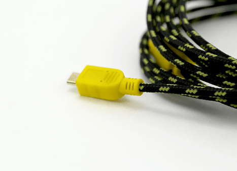 Yellow Braided 10ft Microsoft USB