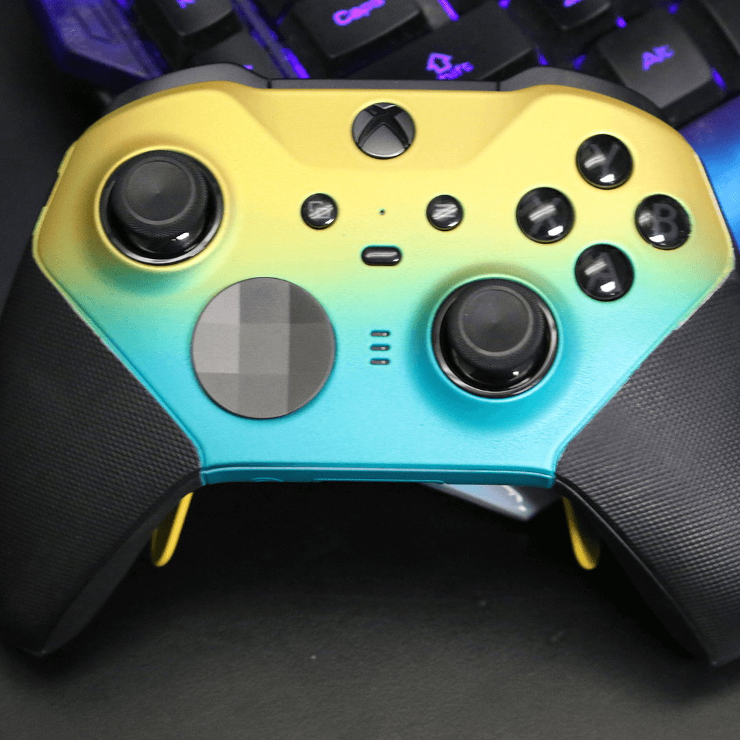 Custom Controller Microsoft Xbox One Series 2 Elite - Gold-Teal Build Your Own Ombre Fade